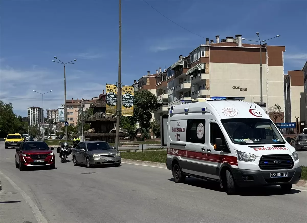 Edirne'de Yaya Kazası Güvenlik Kamerasında