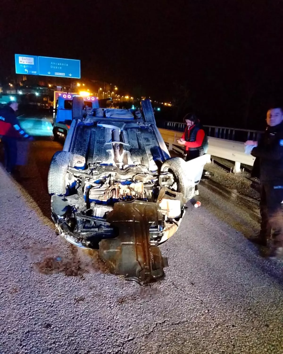 Zonguldak'ta Takla Atan Otomobilin Sürücüsü Yaralanmadı