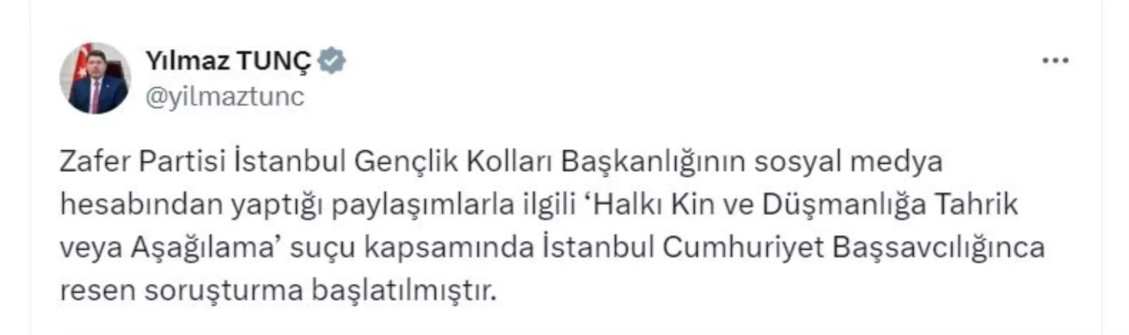 Zafer Partisi'ne Soruşturma
