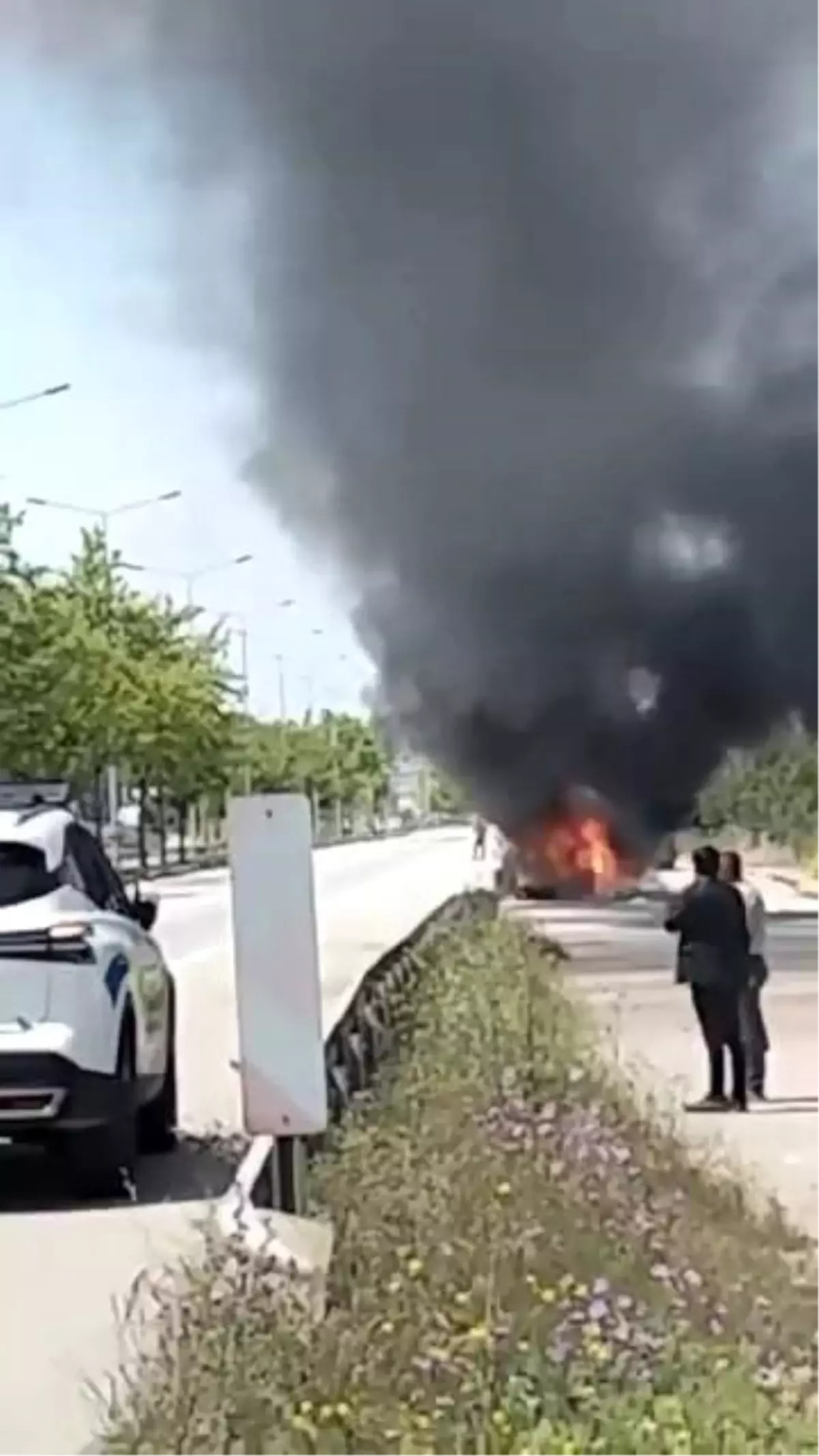 Kestel'de Otomobil Yangını