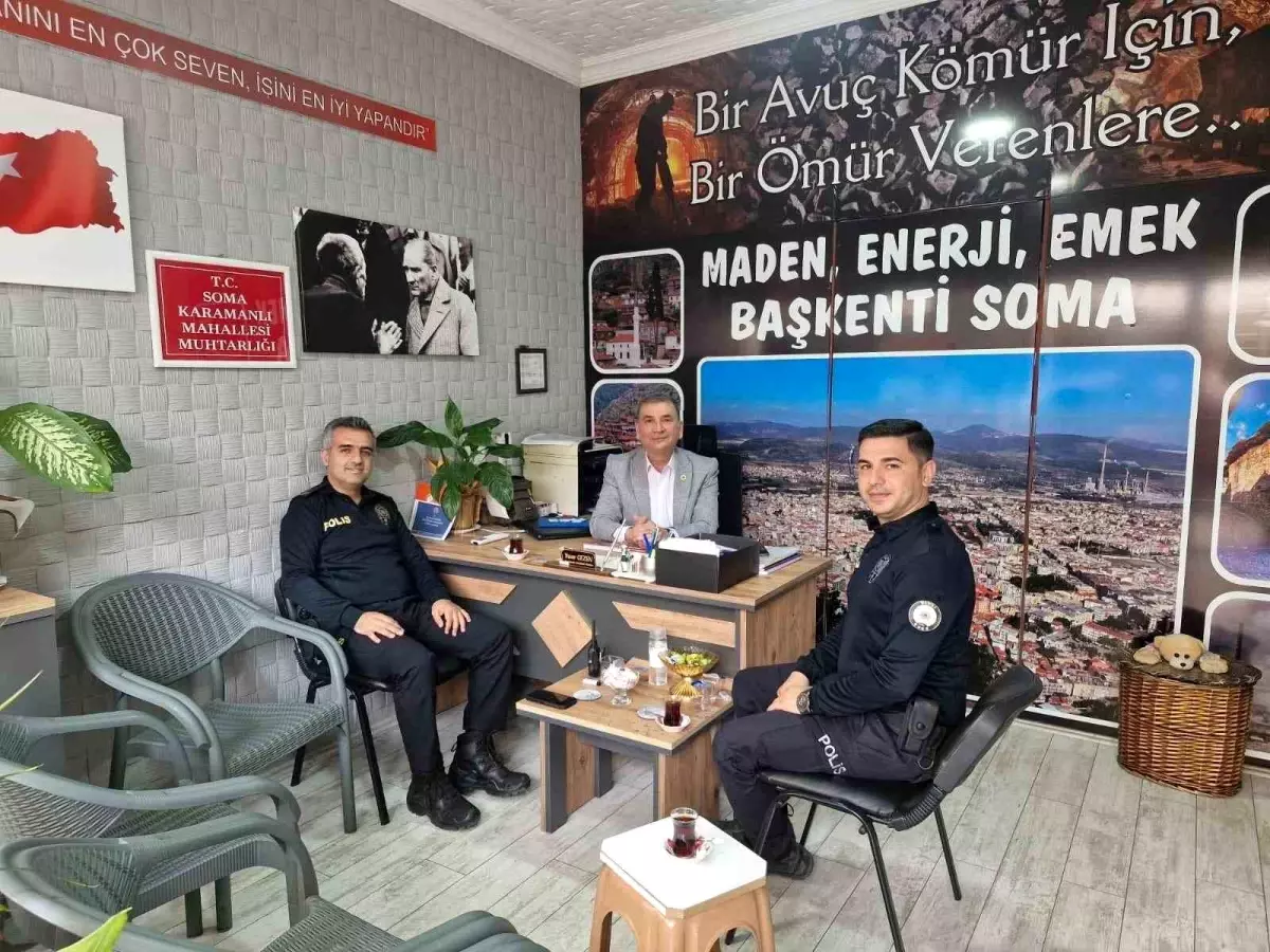 Soma'da Emniyet Müdürü Muhtarlarla Görüştü