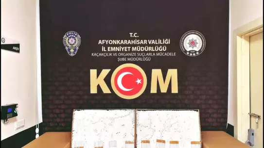 Afyonkarahisar'da 9.500 Kaçak Makaron Ele Geçirildi