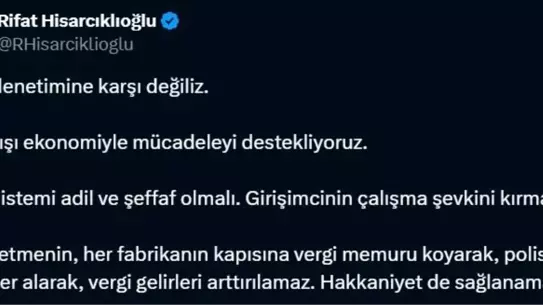 TOBB Başkanı'ndan Vergi Sistemi Vurgusu