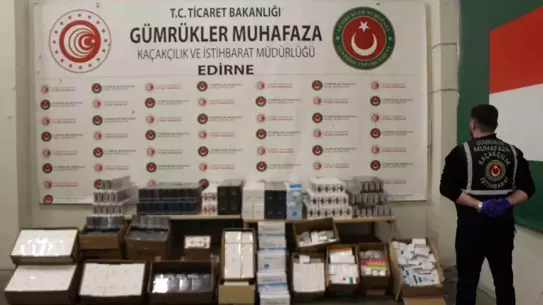 Edirne Sınırında Kaçak Sigara ve İlaç Operasyonu