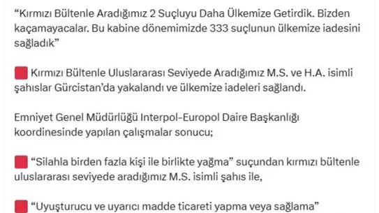 İki Suçlu Gürcistan'da Yakalandı