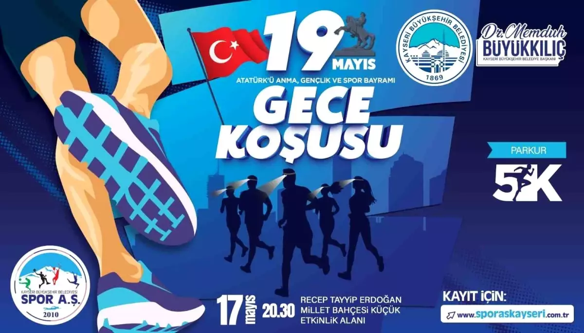 Büyükşehir Spor A.Ş.'den 19 Mayıs Gece Koşusu