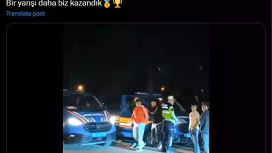 Yasa Dışı Motosiklet Yarışına Jandarma Engeli
