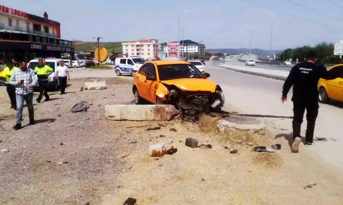 Kırıkkale'de Taksi Kazası