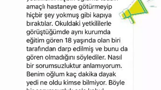 Burdur'da Özel Gereksinimli Çocuğa Darp İddiası