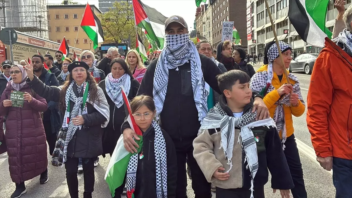 Stockholm'de Gazze İçin Protesto
