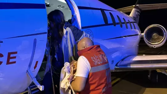 Ağrı'da Kalp Rahatsızlığı Olan Bebek Uçakla Ankara'ya Nakledildi