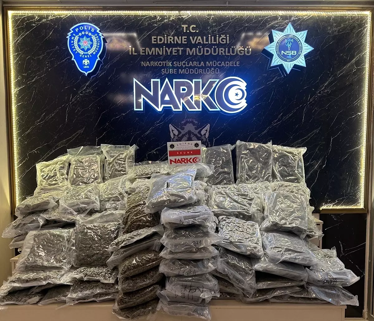 Hamzabeyli Sınır Kapısı'nda 115 kg Skunk Ele Geçirildi