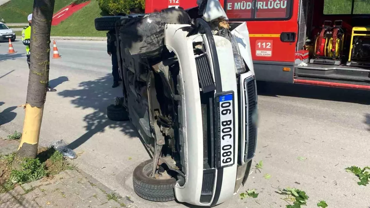 Bolu'da Kaza Anı Güvenlik Kamerasında