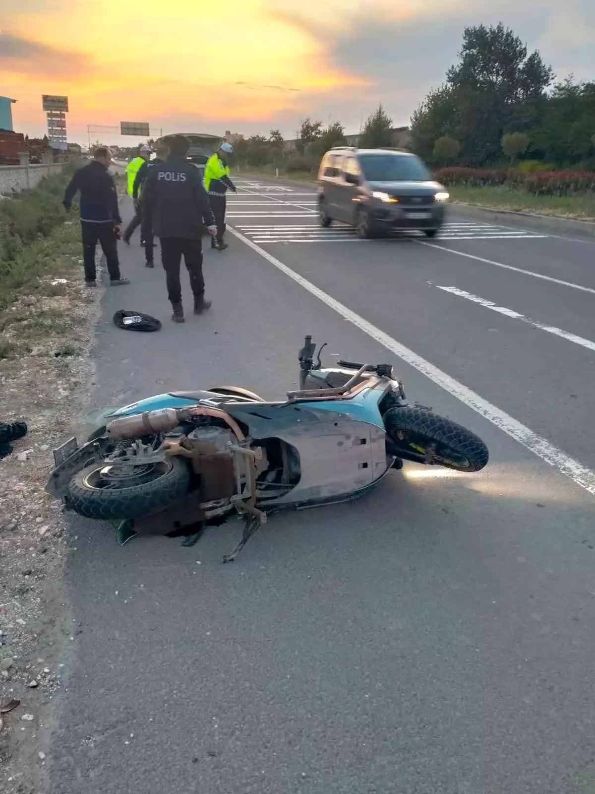 Keşan'da Motosiklet Kazası: 1 Yara aldı
