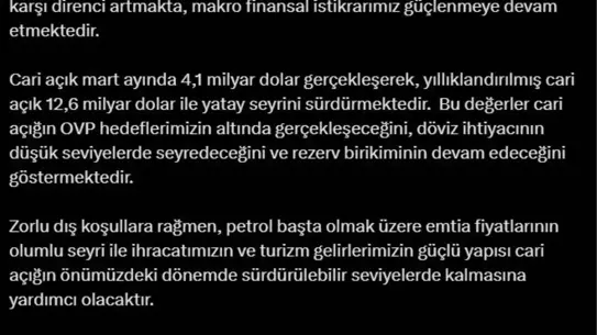 Cari Açık ve Ekonomik İstikrar