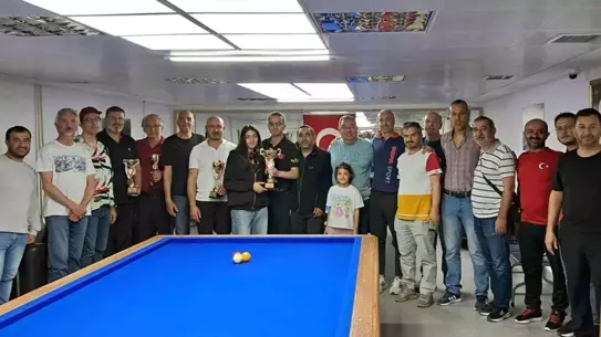 Muğla'da 3 Bant Bilardo Turnuvası Şampiyonu Yılmaz Özcan
