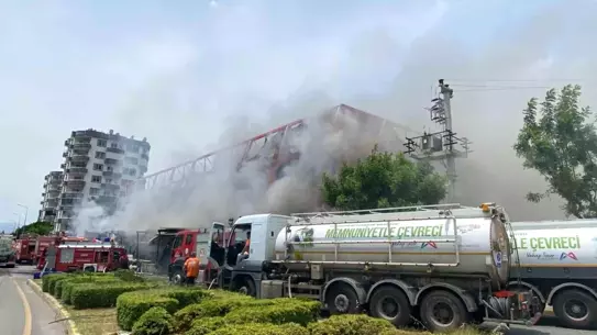 Mersin'de Fabrikada Yangın