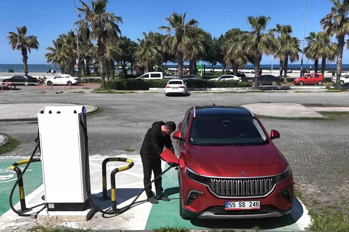 Samsun'da Elektrikli Araçlar için Hızlı Şarj İstasyonları Kuruldu