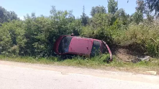 Manavgat'ta Ters Dönmüş Araç Bulundu