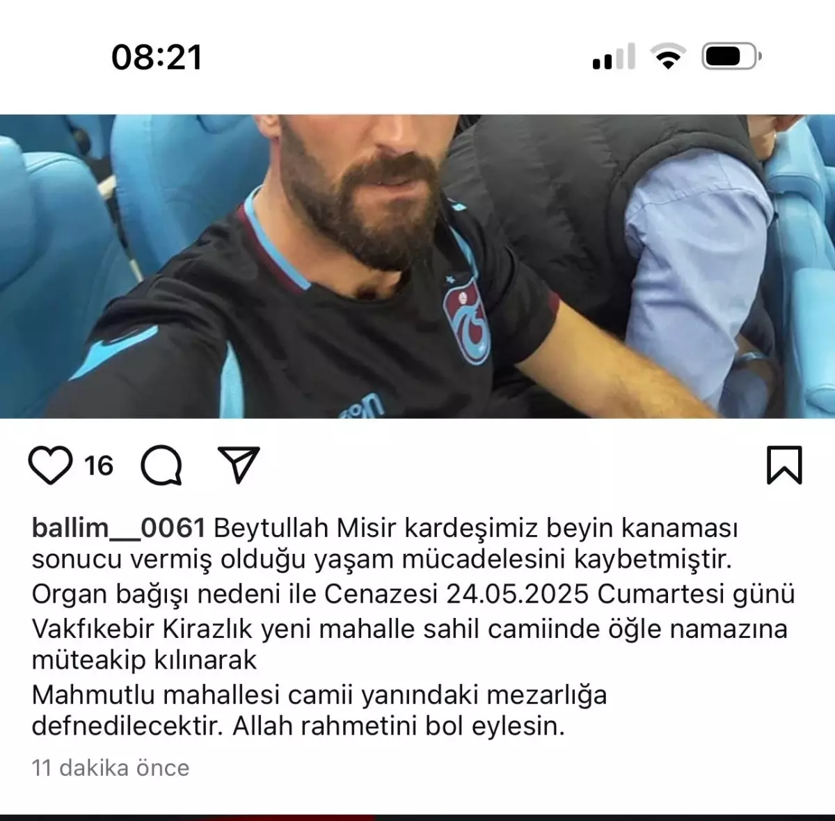 Beytullah Mısır'ın Organları 3 Hastaya Can Oldu