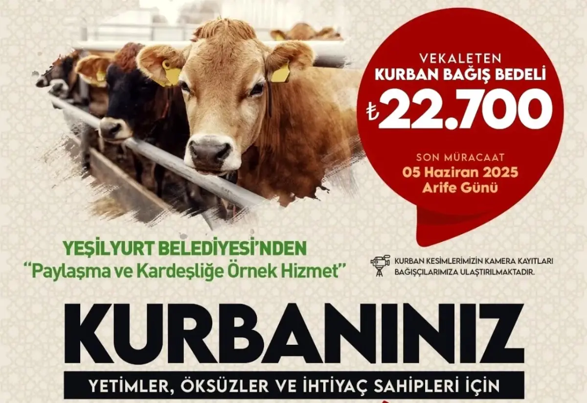 Yeşilyurt Belediyesi'nden Kurban Bayramı İçin Bağış Kampanyası