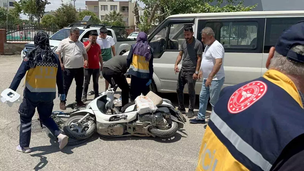 Adıyaman'da Motosiklet ile Bisiklet Çarpıştı
