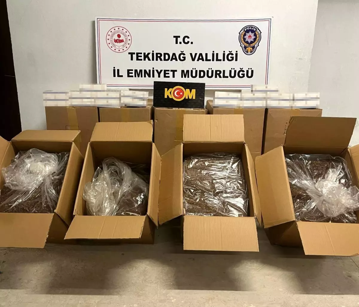 Tekirdağ'da Tütün Kaçakçılığı Operasyonu
