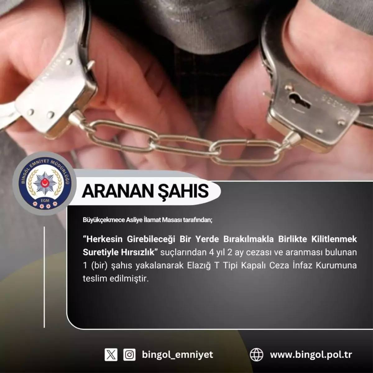 Bingöl'de 4 Aranan Şahıs Yakalandı