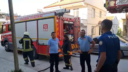 Karaman'da Öfkeli Koca Eşinin Evini Kundakladı