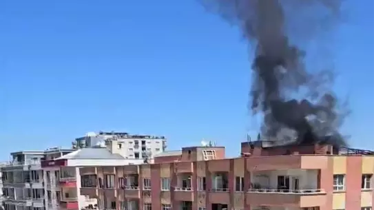 Mardin'de Çatı Katında Yangın