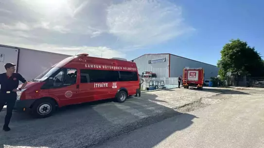 Samsun'da Balık İşleme Tesisinde Yangın Paniği