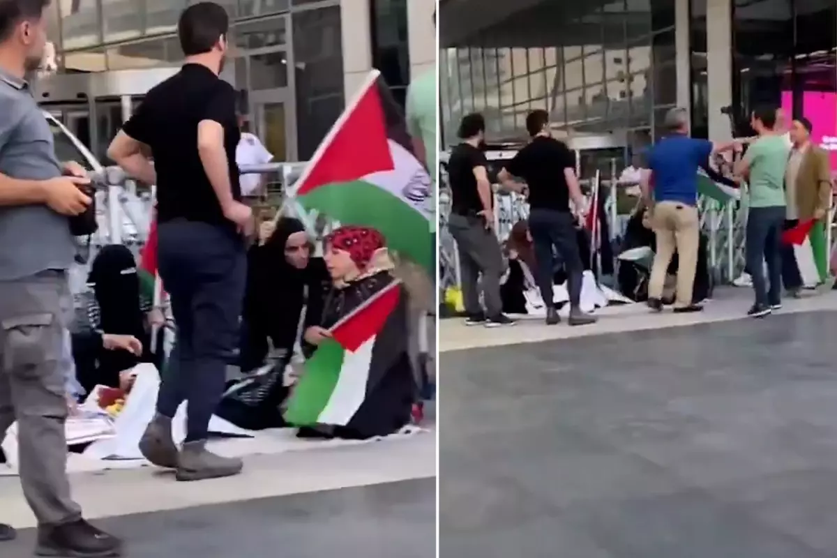 İsrail protestosuna polis müdahalesi! Görüntüler Emniyet'i harekete geçirdi