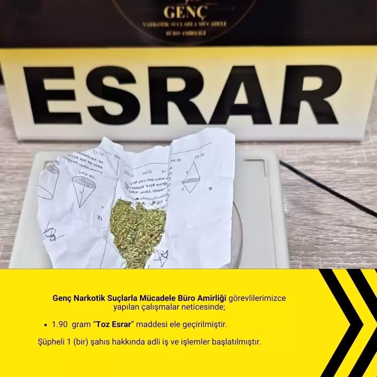 Bingöl'de Esrar Operasyonu