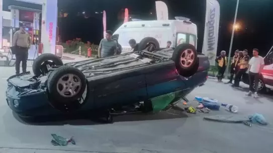 Karabük'te Ters Dönen Otomobilde Sürücü Yaralandı