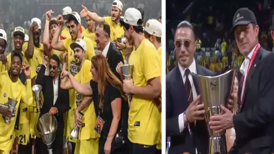 Nusret, bir kez daha Fenerbahçe'nin kupa töreninde