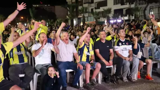 Turgutlu'da Fenerbahçe Beko'nun tarihi zaferi dev ekranda izlendi
