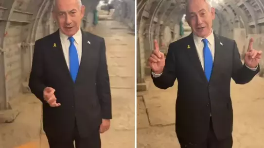 'Gazze kasabı' Netanyahu tartışmalı tünelden görüntü paylaştı