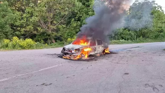 Erzincan'da Araç Yangını