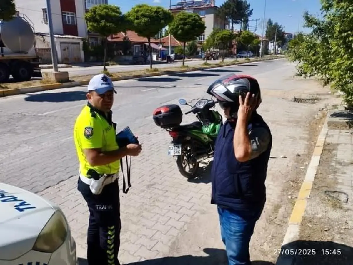Sinanpaşa'da Motosiklet Denetimi: 30 Bin TL Ceza