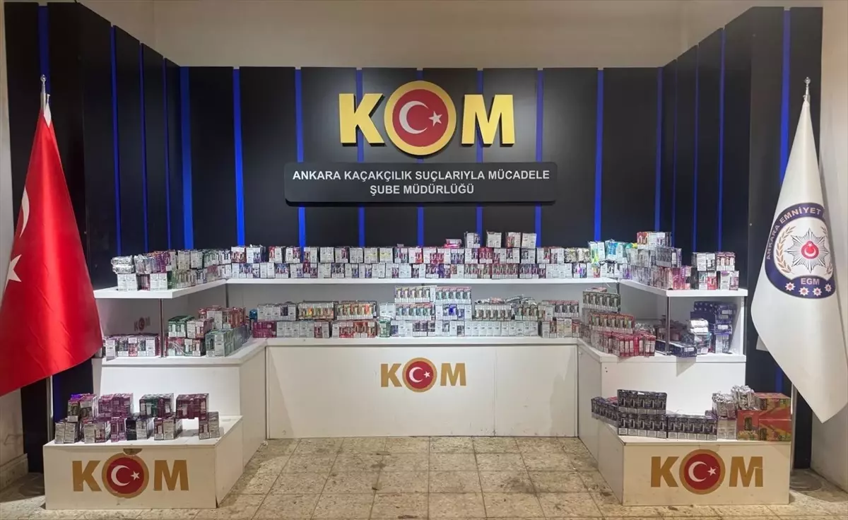 Ankara'da 3 Milyon Liralık Kaçak Sigara Ele Ge geçti