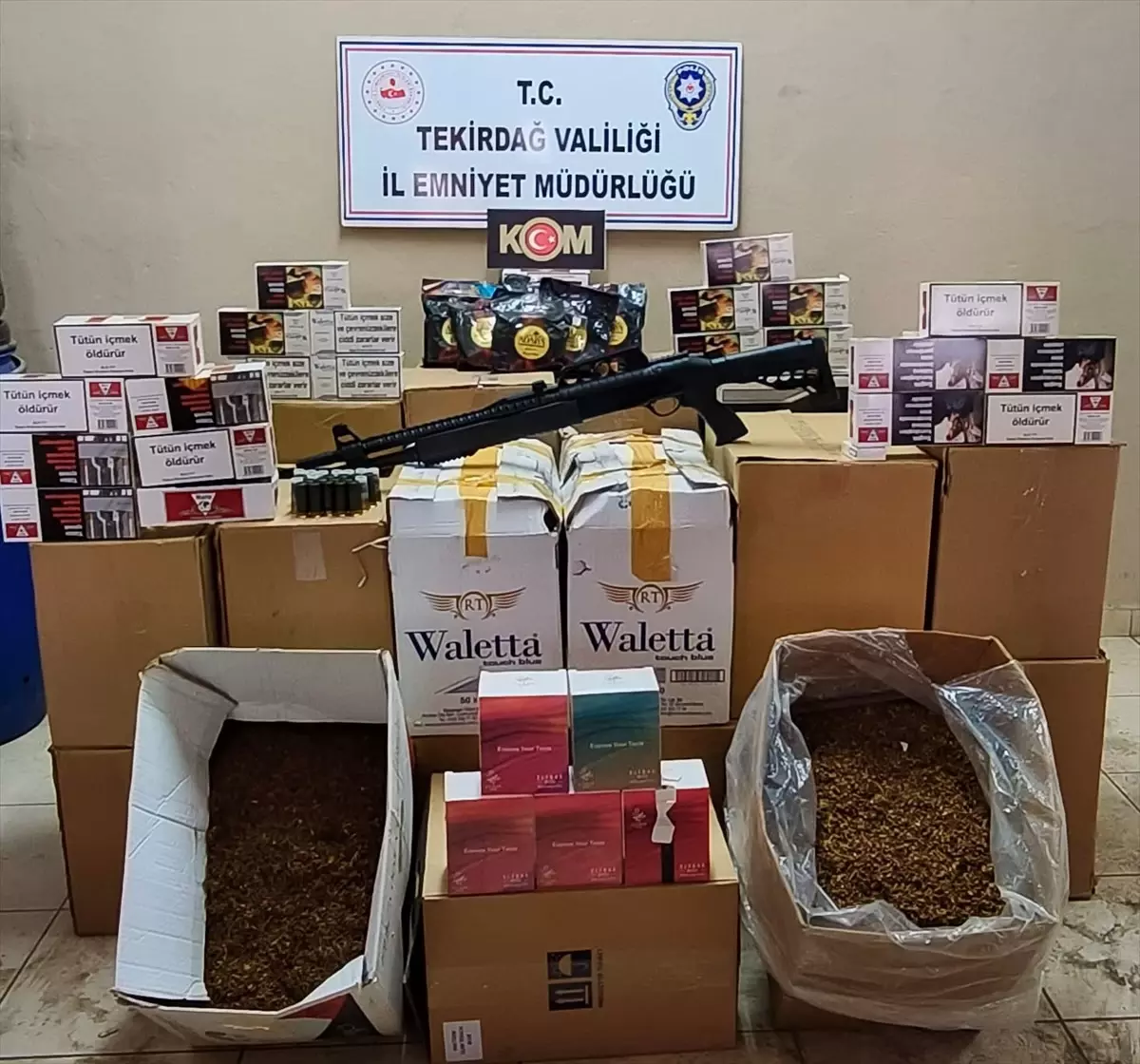Tekirdağ'da 248 Bin Makaron Ele Geçirildi