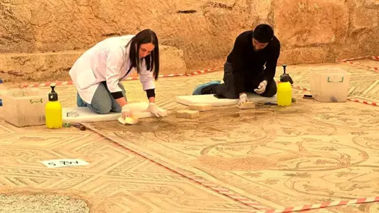 Perre Antik Kent'te Mozaik Restorasyonu Başladı
