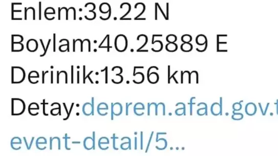 Bingöl'de 4,3 Büyüklüğünde Deprem