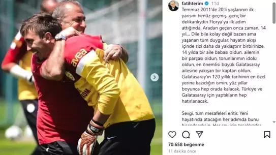Muslera'ya Veda Mesajı