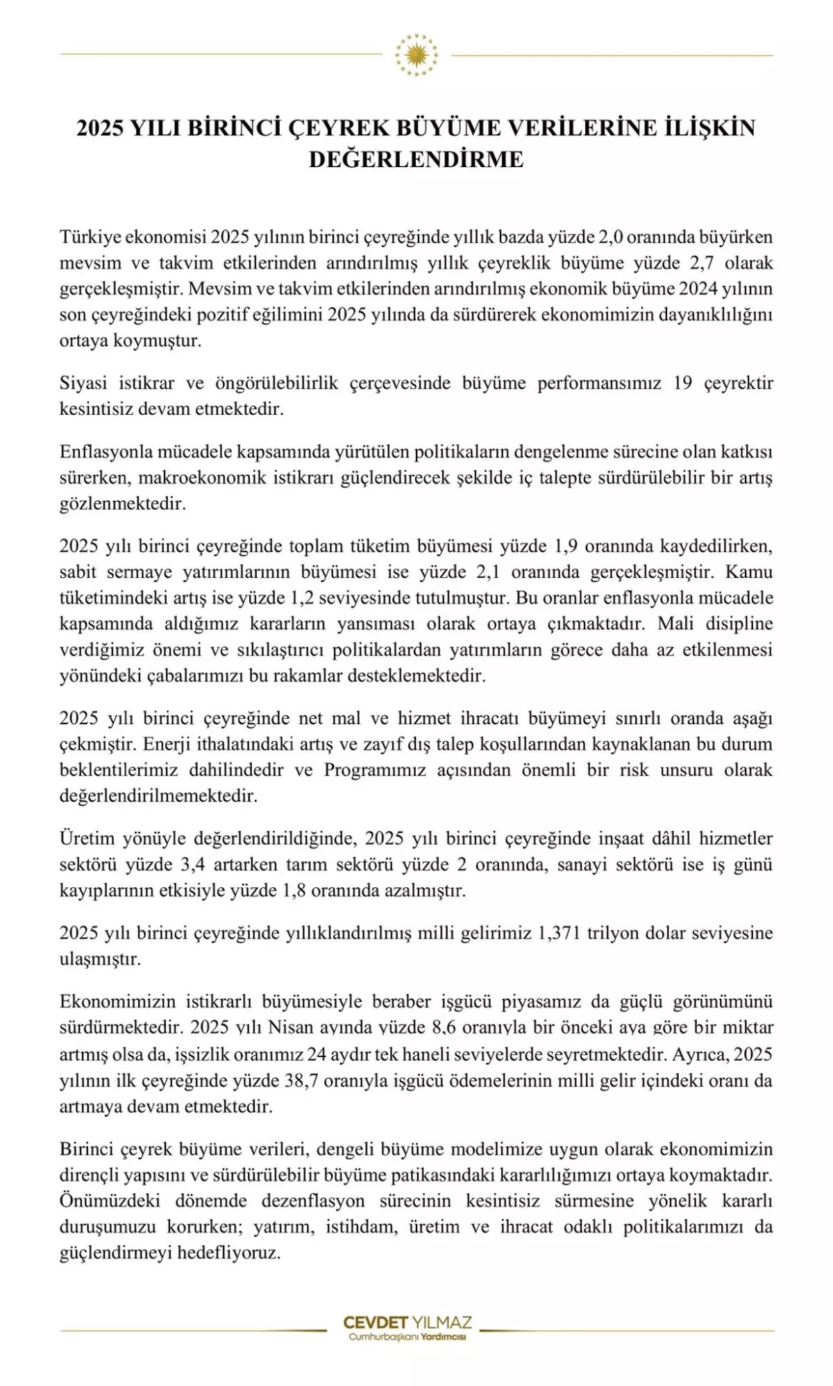 2025'te Türkiye Ekonomisi Büyüyor