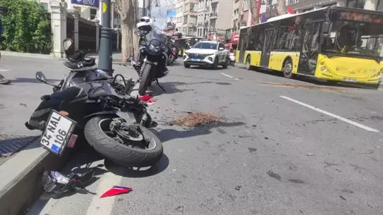 Beşiktaş'ta Motosiklet Kazası