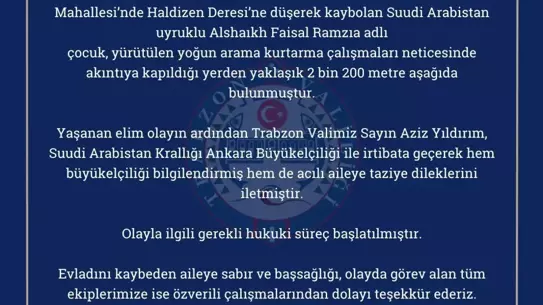 Uzungöl'de Kaybolan Çocuk Bulundu
