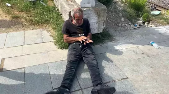 Samsun'da Darbedilen Adam Hastaneye Kaldırıldı