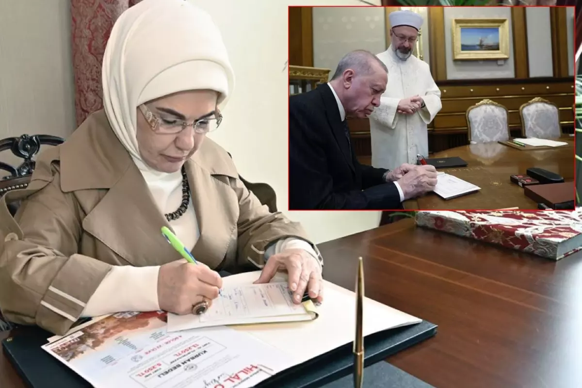 Emine Erdoğan'ın yaptığı bağış miktarıyla Cumhurbaşkanı Erdoğan'ı geçti