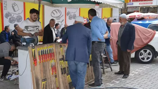 Havza'da Bıçak Bileme Yoğunluğu Artıyor